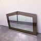 Large wall mirror in Art Deco style, facet-cut pink and clear glass