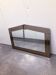 Large wall mirror in Art Deco style, facet-cut pink and clear glass