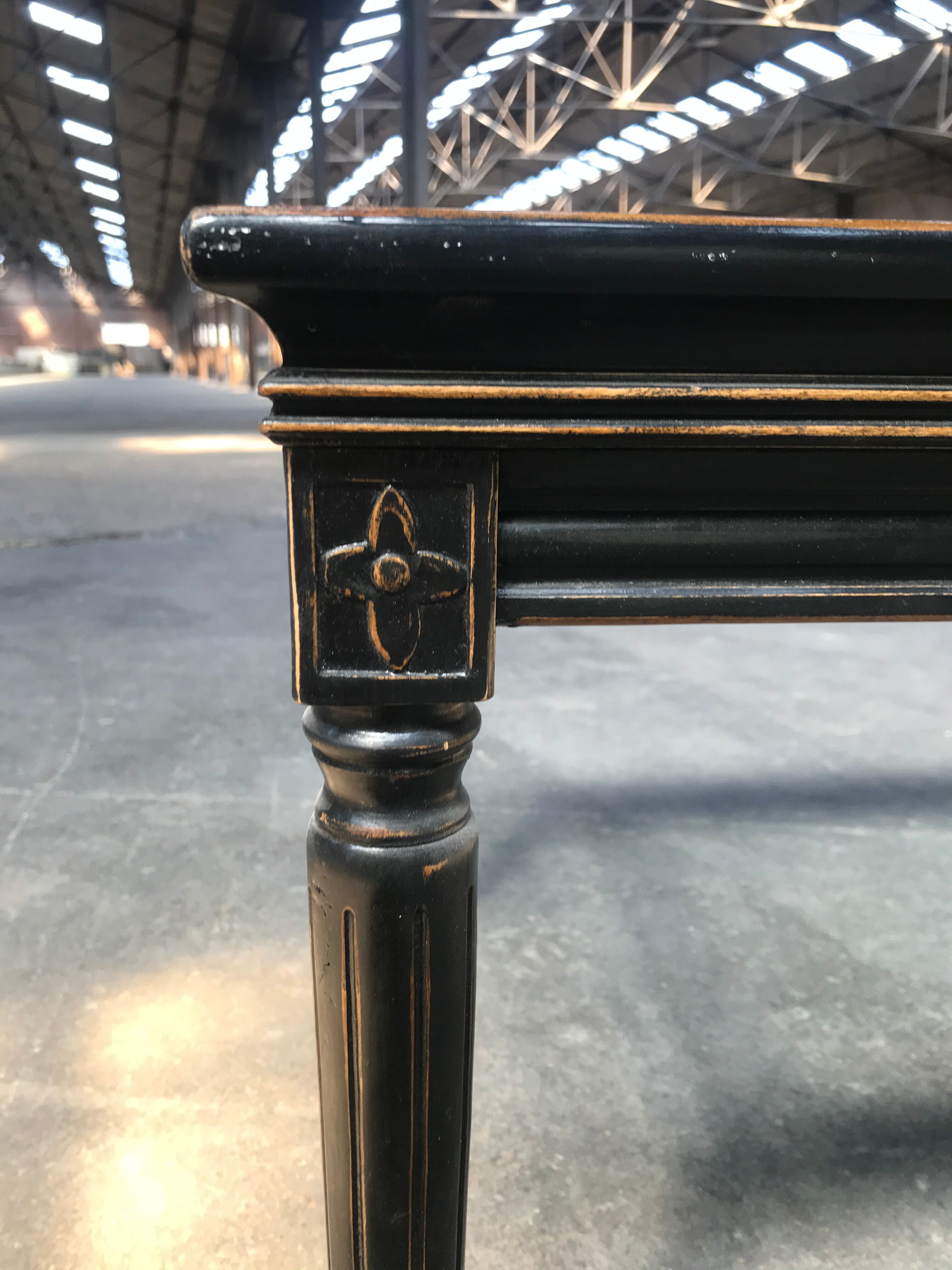 Louis XVI blackened wooden coffee table