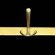 Vintage Gold Aluminum Wall Coat Rack with 5 Hooks