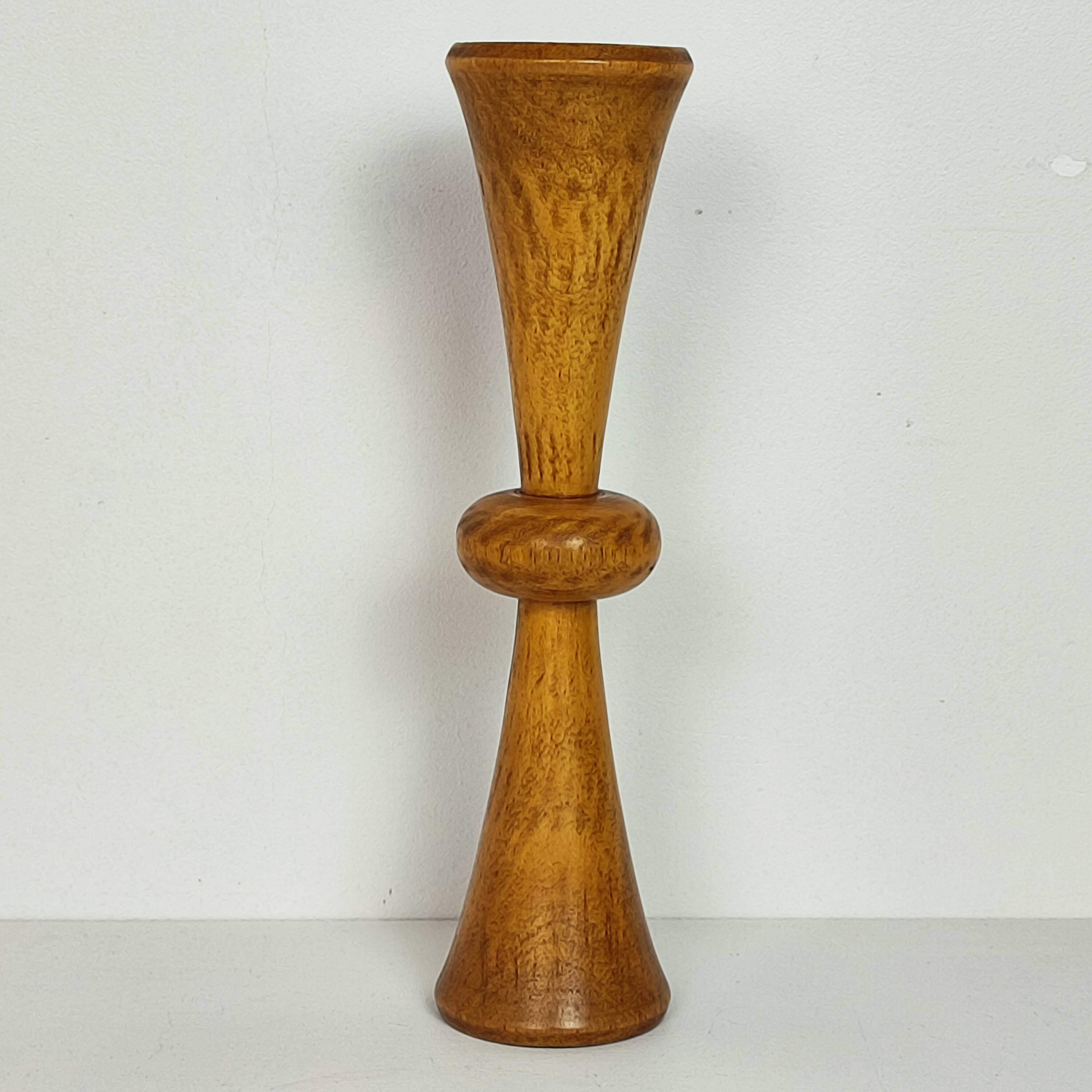 Wooden candle holder