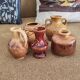 Lot de 5 mini vases pichets rétro en céramique émaillée 