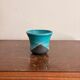 Pocket Vase Bowl Ashtray Raky Signed Pottery Craft Turquoise Z
