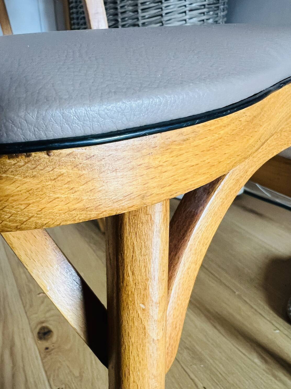 4 Bistro Chairs, Medium Varnished Oak (Baumann), Compass Legs