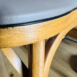 4 Bistro Chairs, Medium Varnished Oak (Baumann), Compass Legs