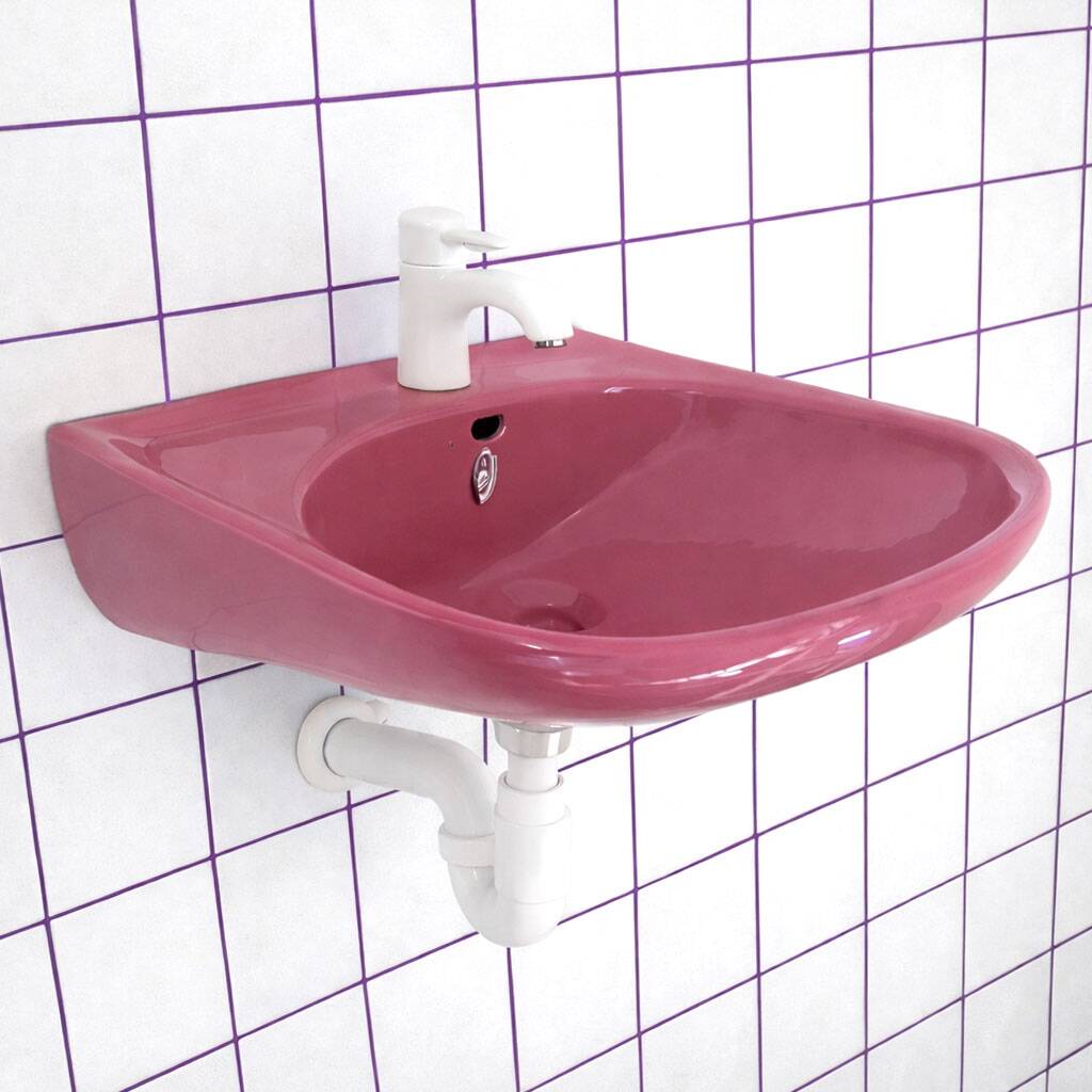 Pink washbasin from Keramag Keravit, 1980