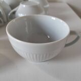 12 White Porcelain Cups