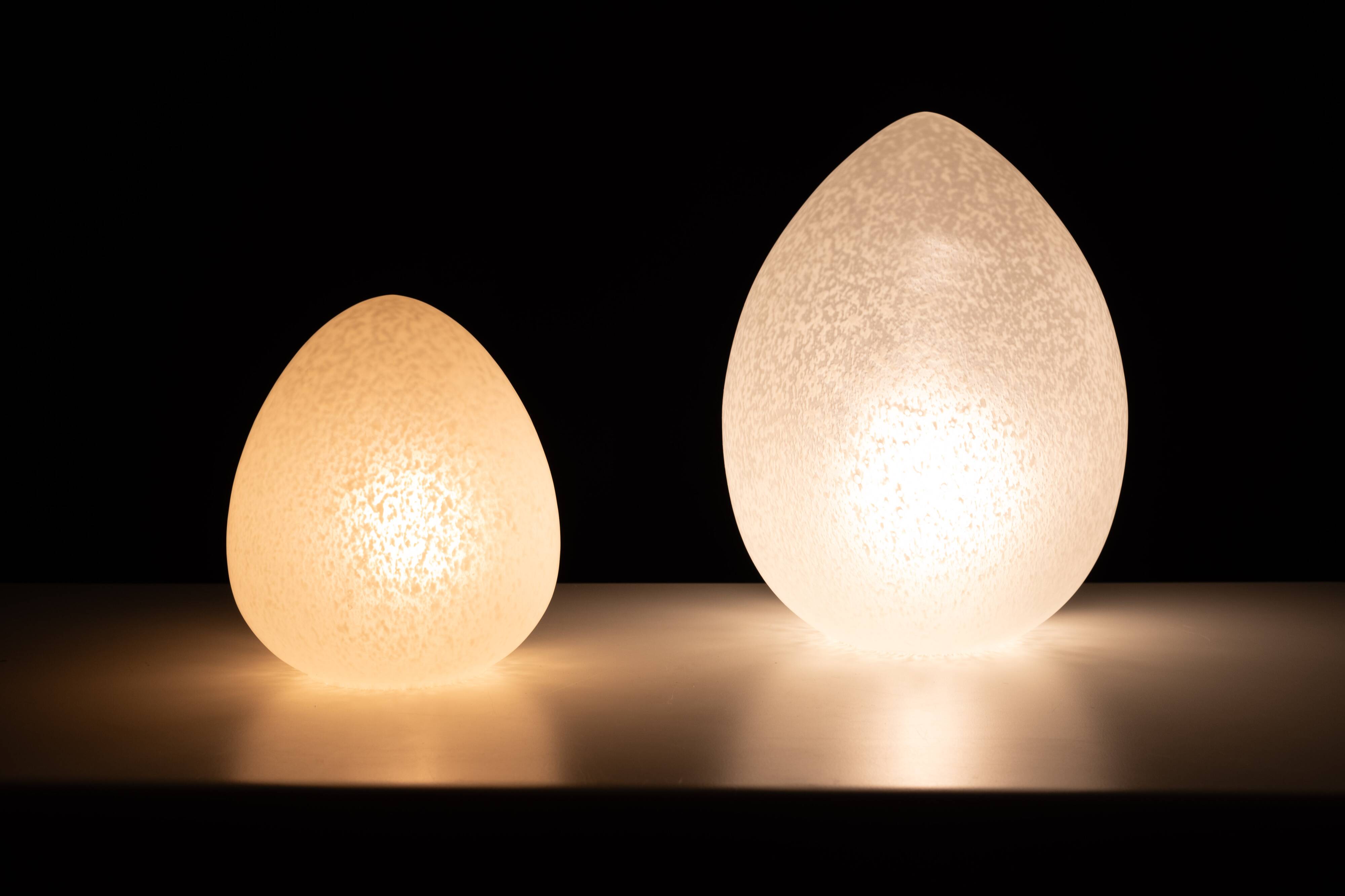 France set Egg lamps Domec Luminaires 1970s