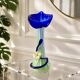 Large blown Murano glass vase with floral decoration.