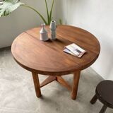 Round folding pine table mountain furniture
