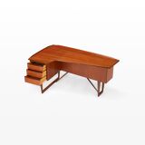 Freestanding Boomerang Writing Desk by Peter Løvig Nielsen for Løvig, 1960s