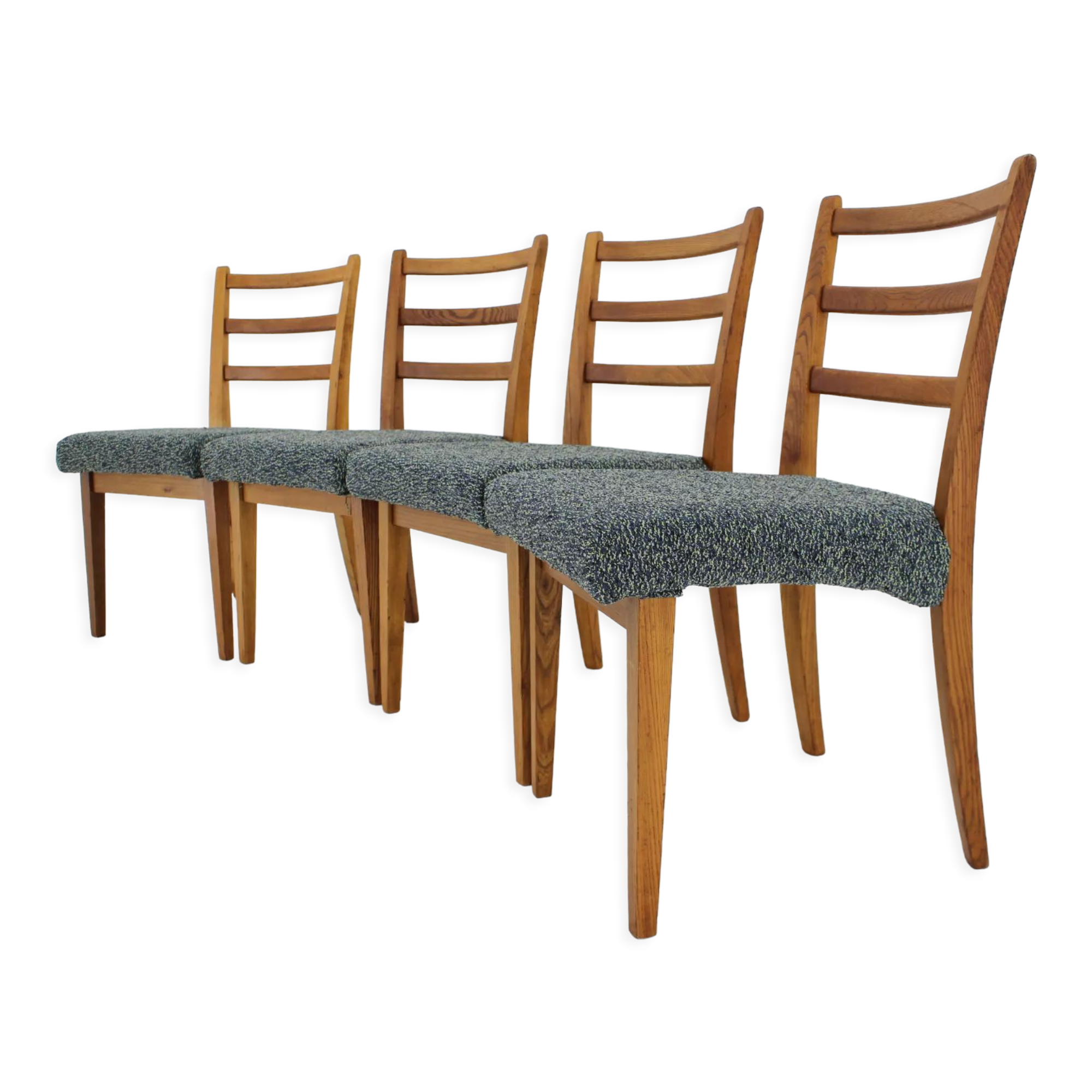 1960s Set of 4 Oak Dining Chairs ,Czechoslovakia