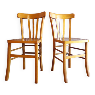 Paire de chaises de bistrot vintage