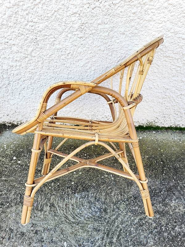 Rattan armchair 1960