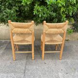 Pair of vintage brutalist chairs