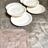8 flat plates Sarreguemines in white earthenware