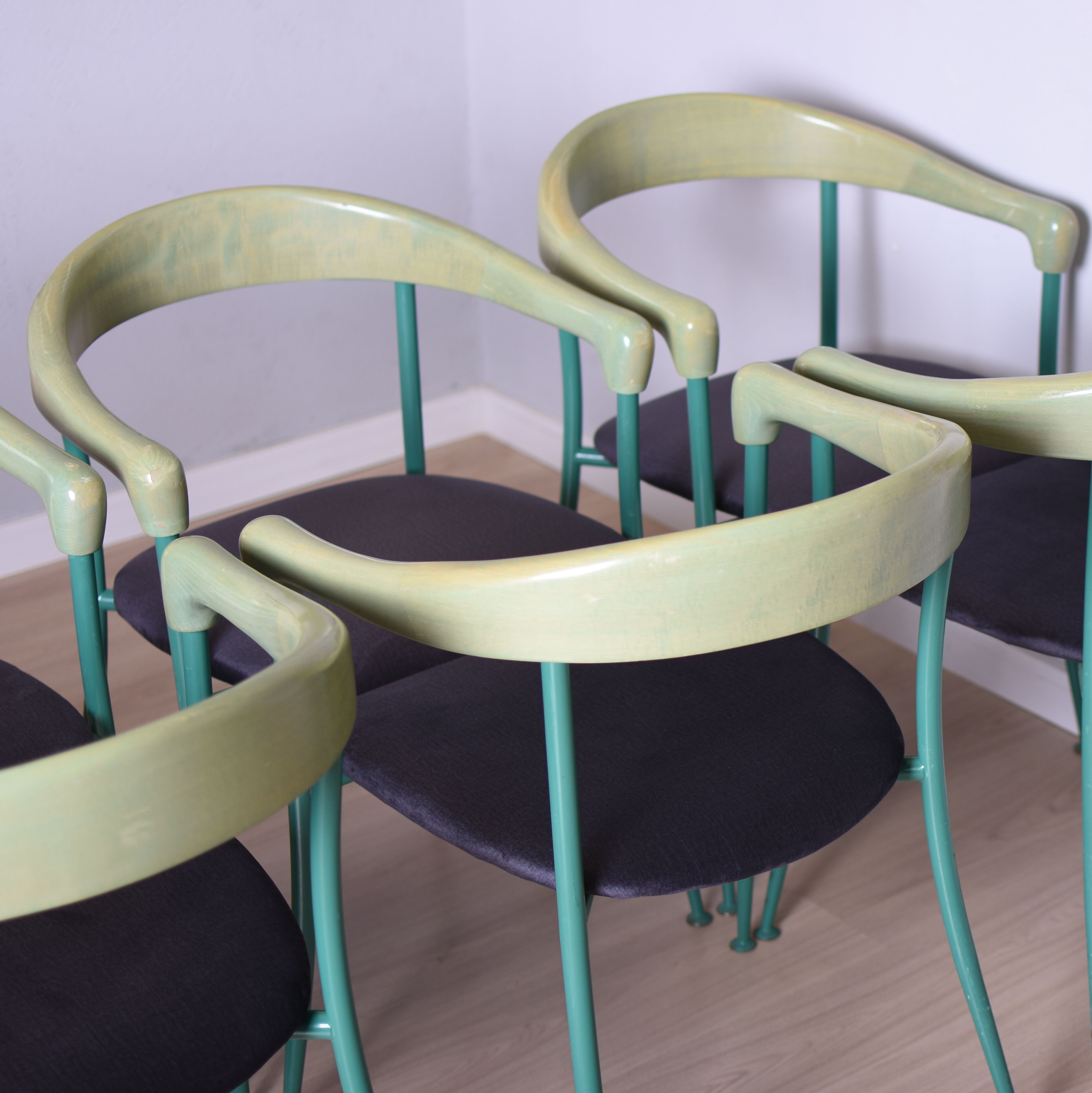 Set of 8 chairs, 1980s