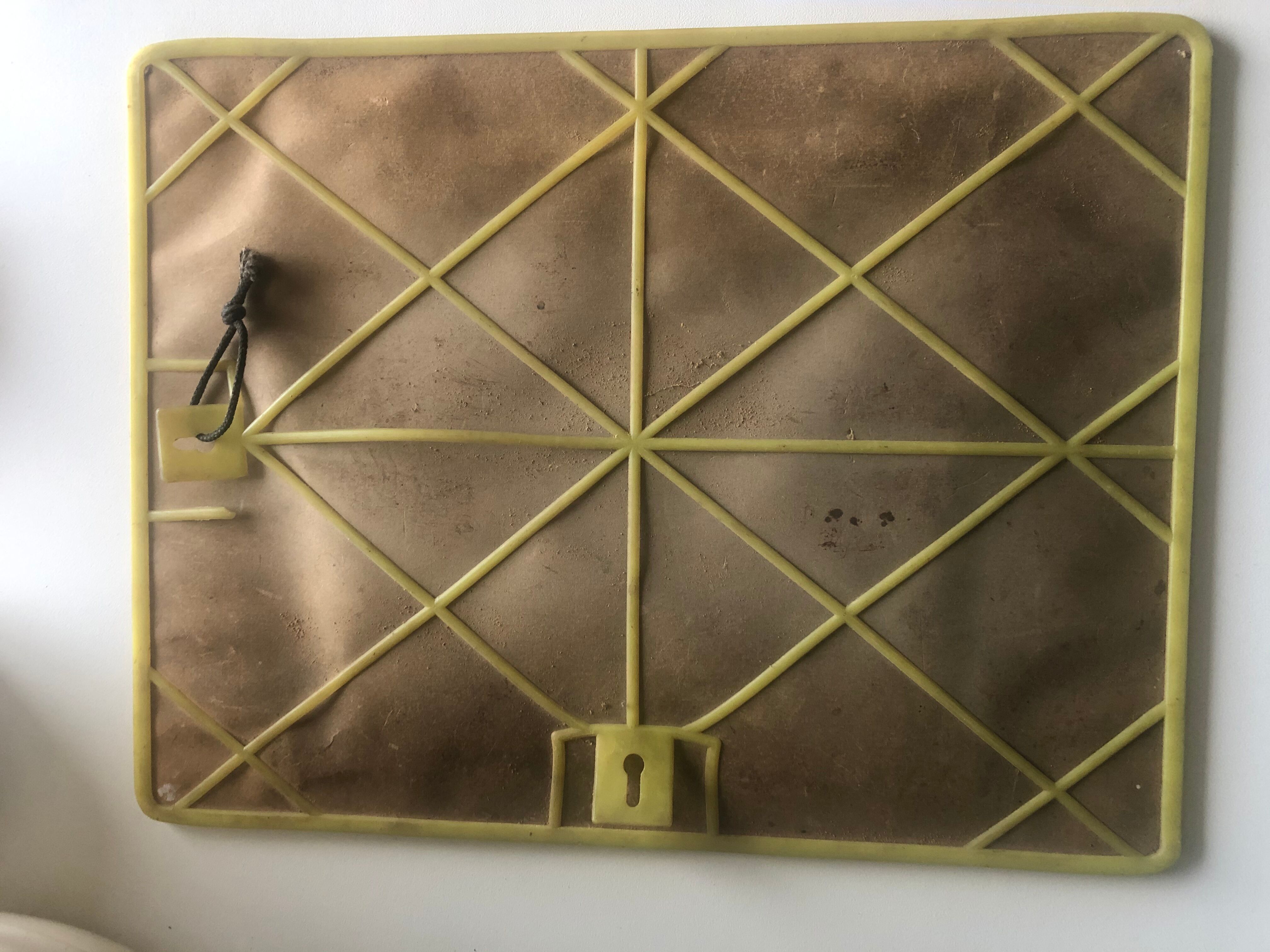 Mirror barber yellow plastic frame