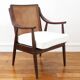Fauteuil vintage en cannage - Restauré - Assise neuve