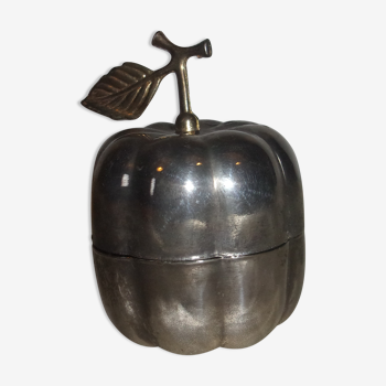 Silver metal apple box