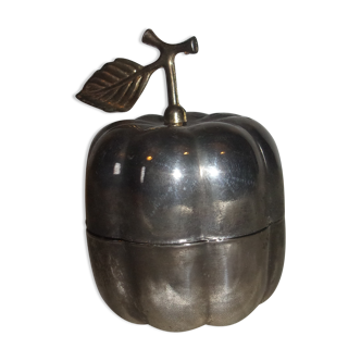 Silver metal apple box