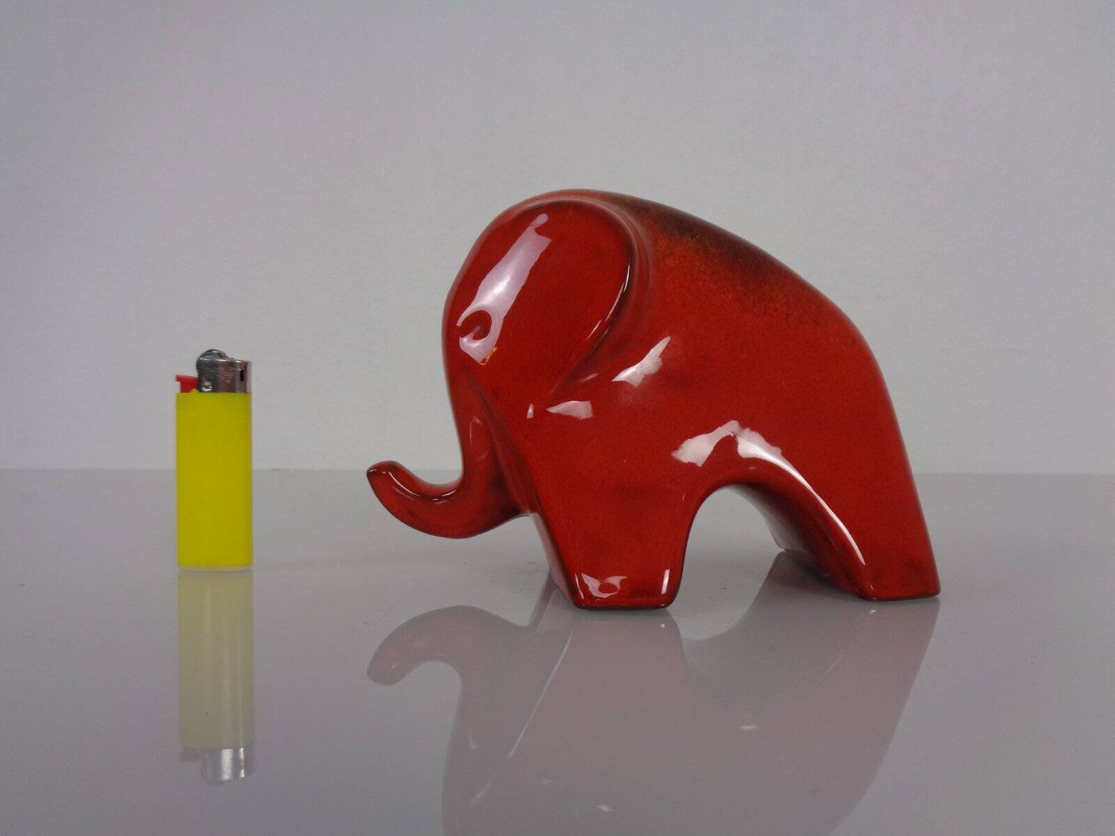 Majolica Ceramic Elephant, 1960s