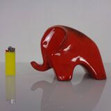 Majolica Ceramic Elephant, 1960s