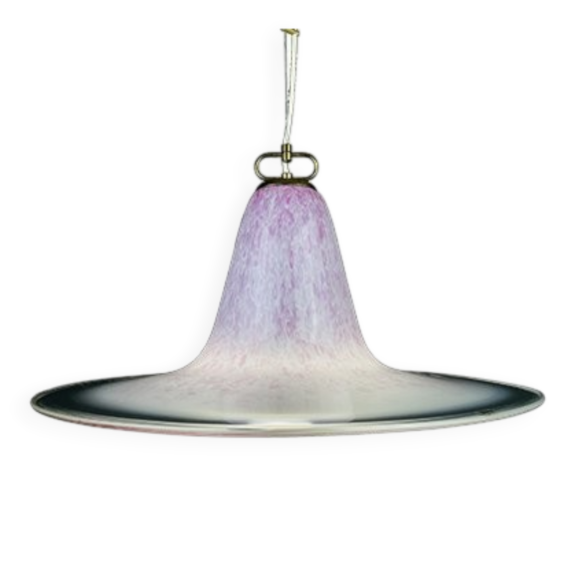Mid-century pink Murano glass pendant by Veluce, Italy, 1970s