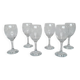 6 decorative stem glasses – 1970s glassware
