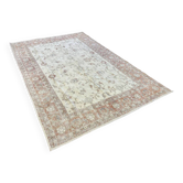 Vintage Large Pastel Carpet with Flowers