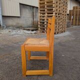 Set of 6 elm chairs from 1980.