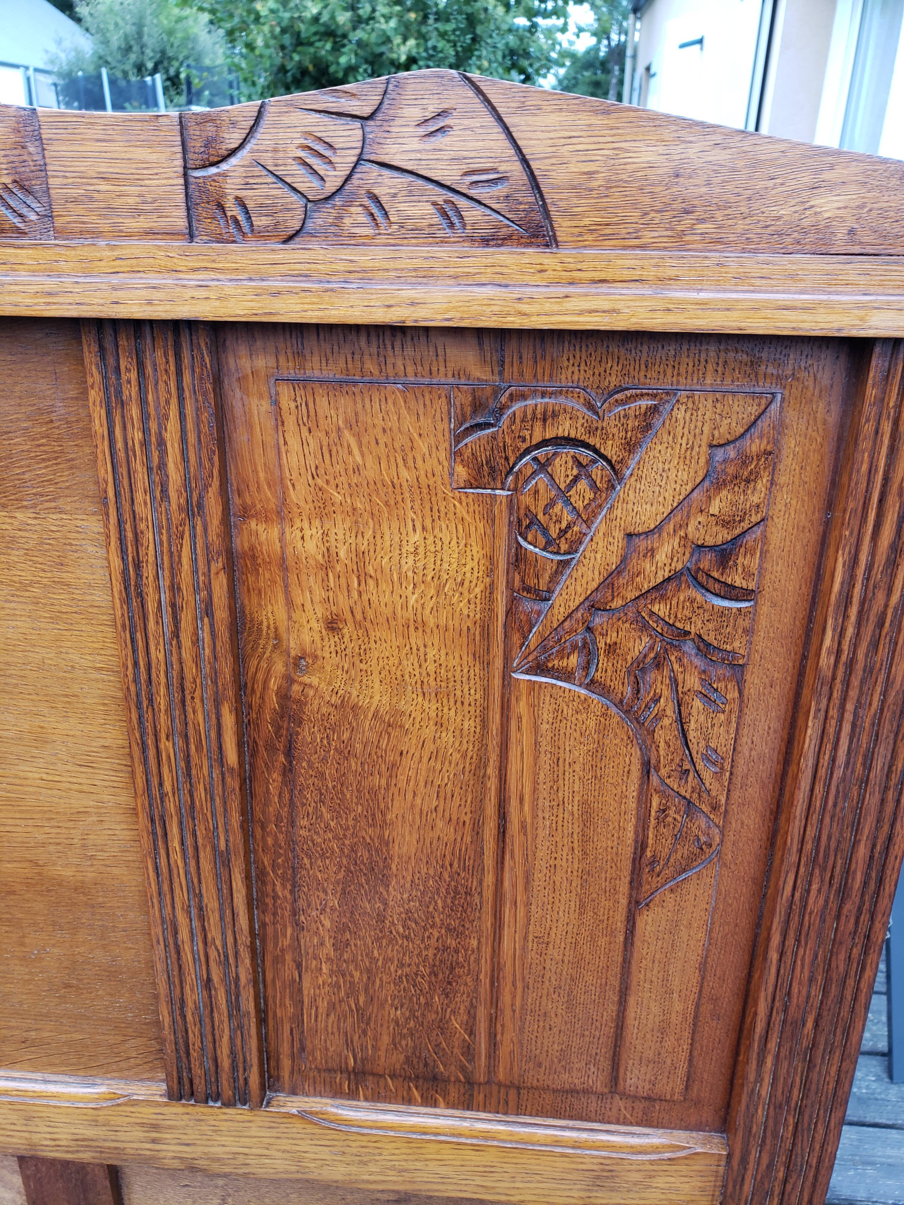 Vintage 50s oak headboard