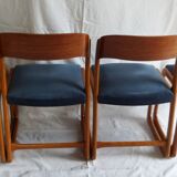 Suite of 4 Baumann sled chairs