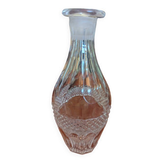 Vintage chiseled glass carafe