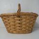 Vintage rattan mushroom basket