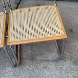 Pair of mid century Cesca chairs by Marcel Breuer