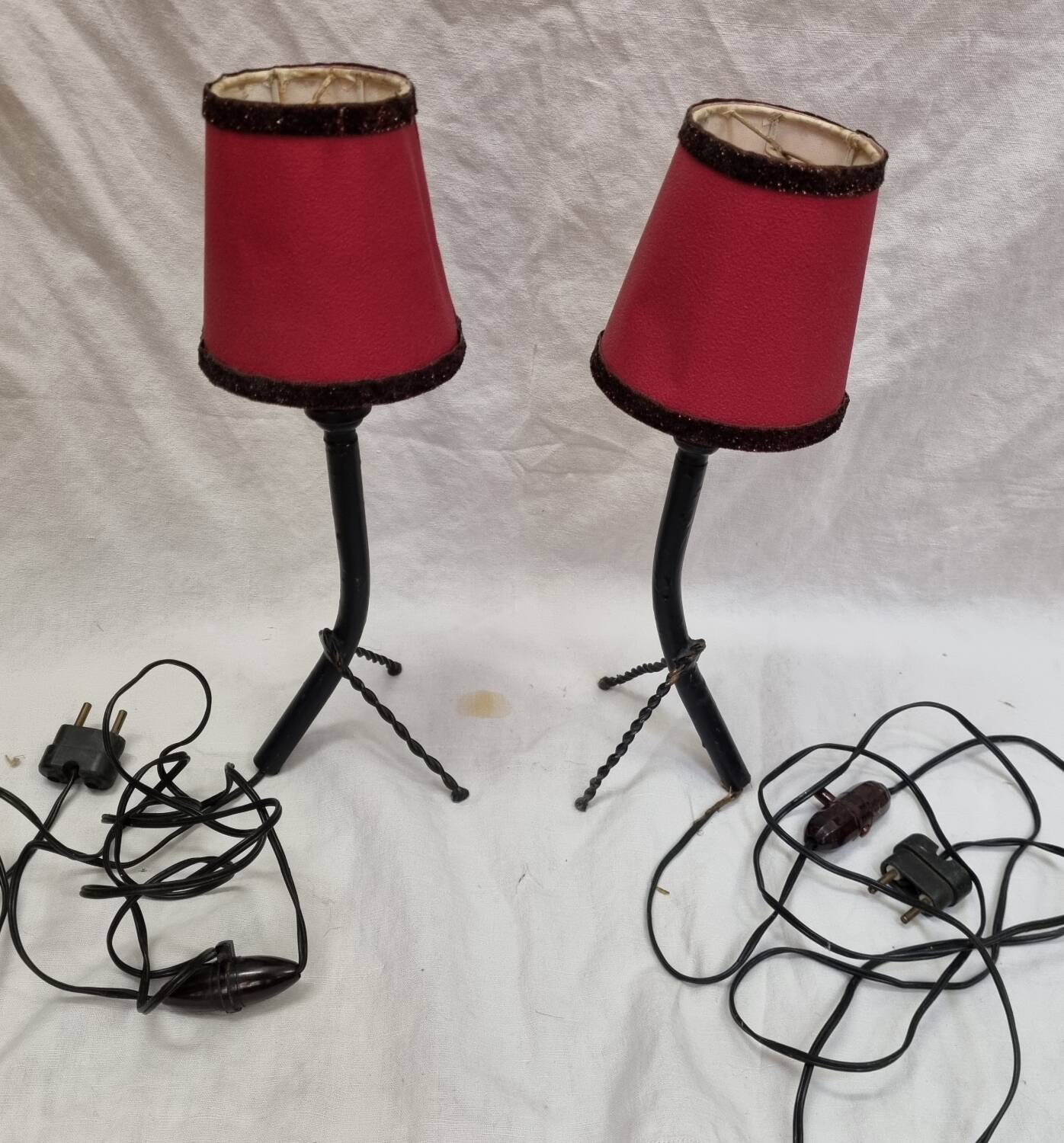Brutalist bedside lamps