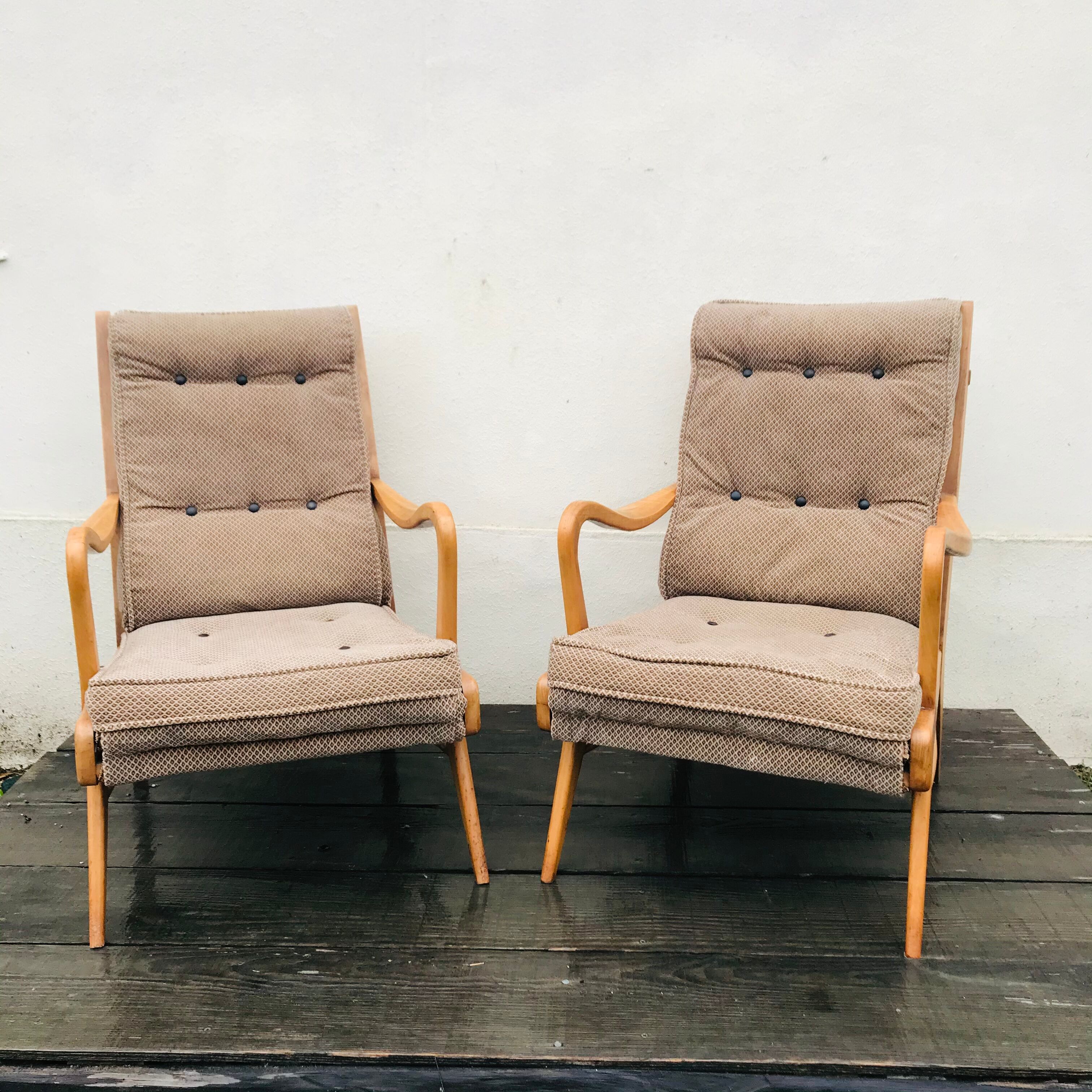 Pair of vintage armchairs 1950