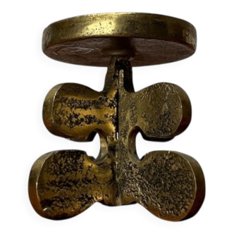 Vintage brutalist bronze chandelier by Gallo, 1970s.