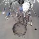 Old bohemian crystal chandelier for Deknudt