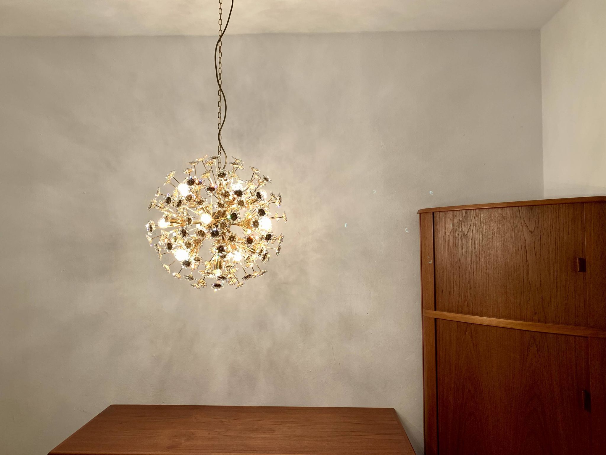 Large Floral Ball Chandelier by Palwa