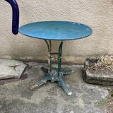 Old wrought iron garden table