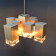 Vintage cubic chandelier by Gaetano Sciolari, 1970s