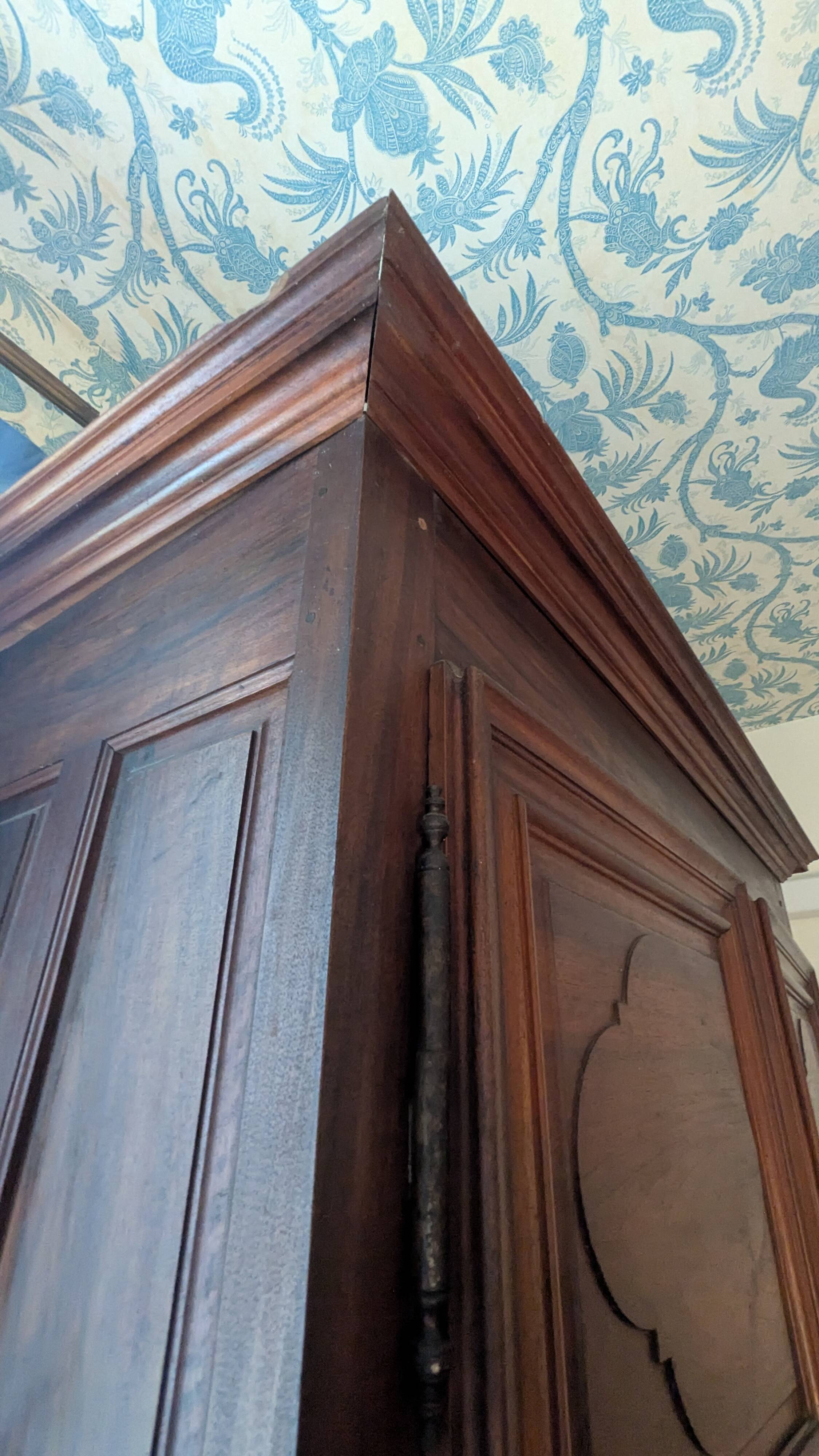 Large French provincial wardrobe in Louis XV style