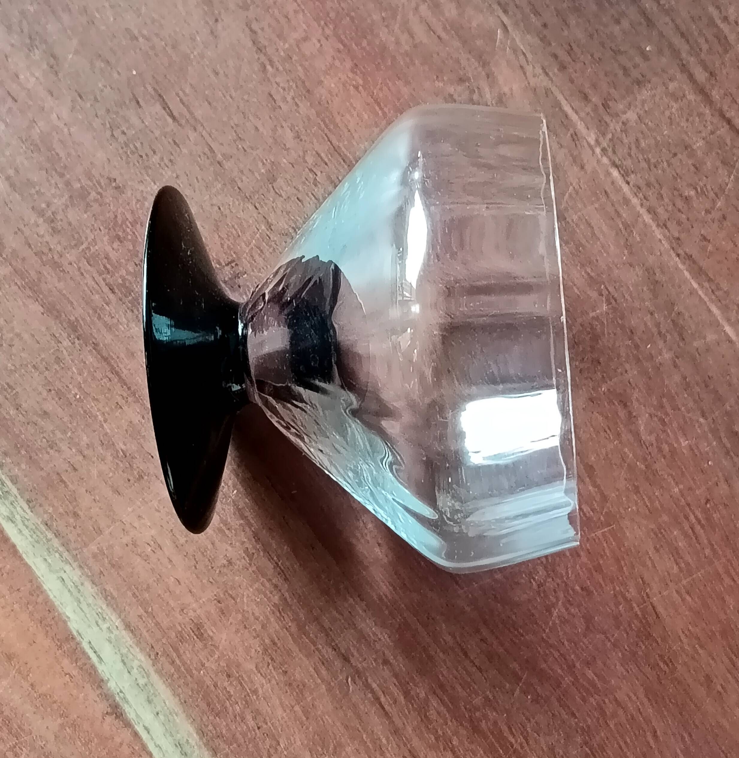 4 antique glass cups