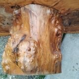 Table basse tronc d'arbre en loupe d'orme