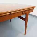 Vintage rectangular Scandinavian dining table by Ejvind A. Johansson teak