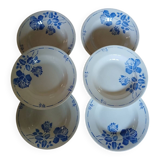 6 Moulin des Loups soup plates