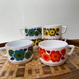 Vintage lotus arcopal coffee cups