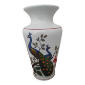 Porcelain vase with peacock decoration